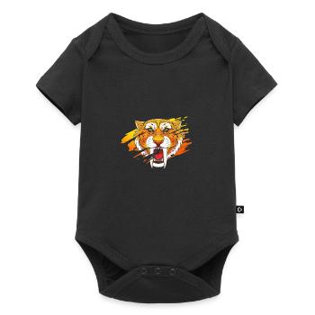 Tigre à dents de sabre - Body à manches courtes Premium Bébé - noir - Devant