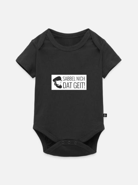 Sabbel nich dat geit weiss - Baby Premium Kurzarmbody - Schwarz
