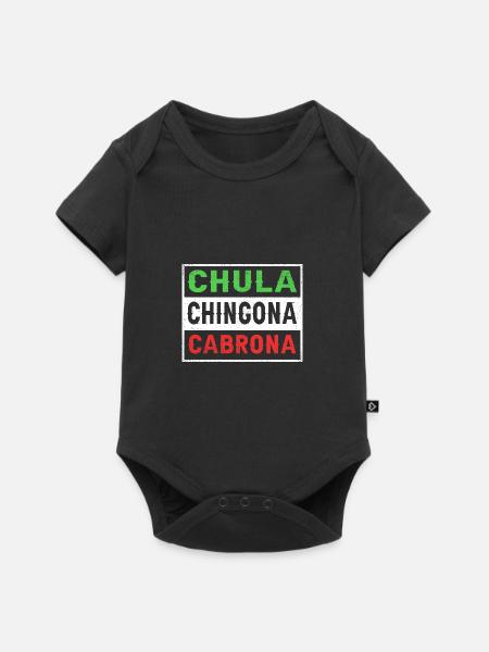 Latina Mutter - Baby Premium Kurzarmbody - Schwarz