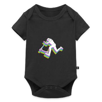Scooter Roller - Baby Premium Kurzarmbody - Schwarz - Vorne