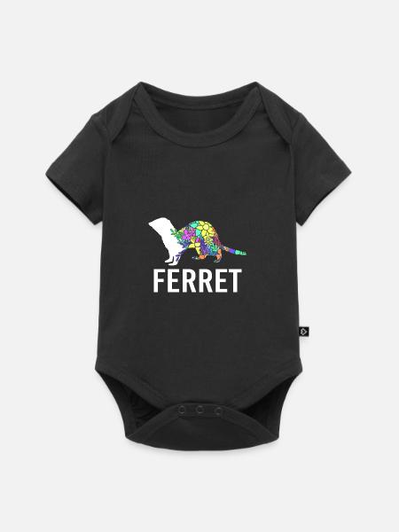 Frettchen - Baby Premium Kurzarmbody - Schwarz