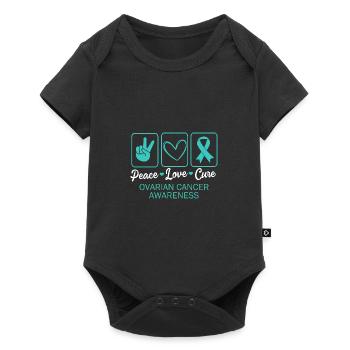 Ovarian Cancer Cancer Survivor Cancer - Baby Premium short-sleeve bodysuit - black - Front