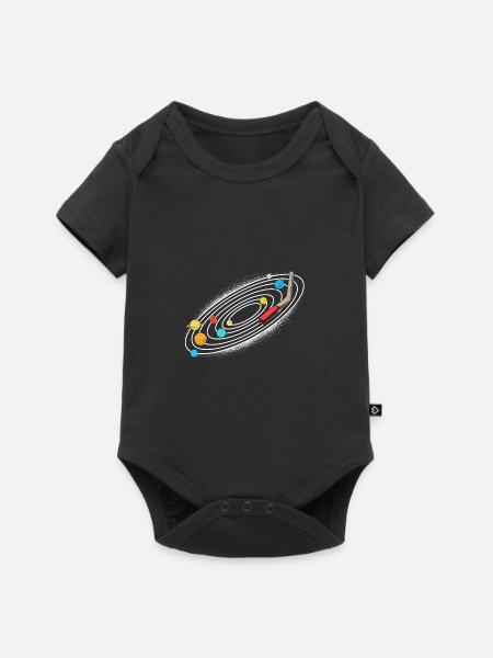 Universum Sonnensystem - Baby Premium Kurzarmbody - Schwarz