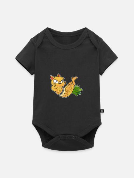 Ananas Katze - Baby Premium Kurzarmbody - Schwarz