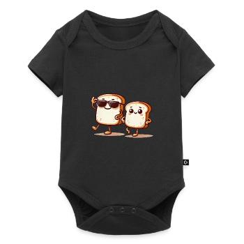 Cool Gluten Bread Duo Cartoon Design - Baby Premium short-sleeve bodysuit - black - Front