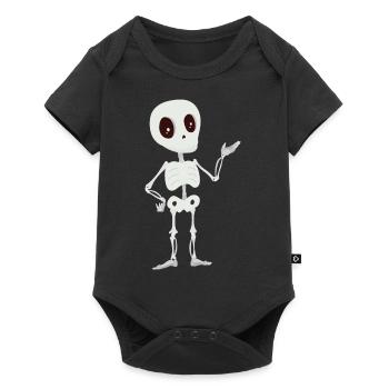 squelette - Body à manches courtes Premium Bébé - noir - Devant