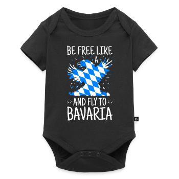 Drapeau bavarois d’occasion Look Drapeau bavarois Vintage - Body à manches courtes Premium Bébé - noir - Devant