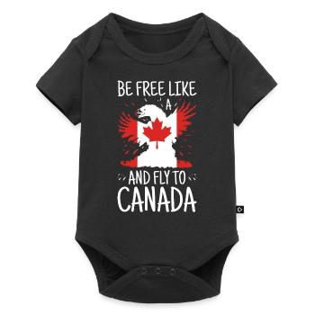 Drapeau du Canada Feuille d’érable Drapeau canadien Canada - Body à manches courtes Premium Bébé - noir - Devant