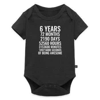 6th Children's Birthday 6 Years Gift Idea - Baby Premium short-sleeve bodysuit - black - Front