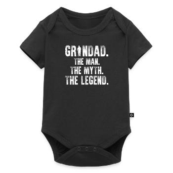 Grandpa Man Myth Legend Grandfather Old Man Opi - Baby Premium short-sleeve bodysuit - black - Front