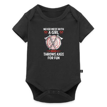 Lance-hache Fille Sports Femme Lancer hache Lancer hache Lancer - Body à manches courtes Premium Bébé - noir - Devant