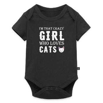 Chat Chats Animal Animal De compagnie Fille Chat Dame - Body à manches courtes Premium Bébé - noir - Devant