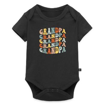 Grandpa Man Myth Legend Grandson Family Grandfather - Baby Premium short-sleeve bodysuit - black - Front