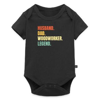 Proud Woodworker Father Woodwork Forest Worker - Baby Premium short-sleeve bodysuit - black - Front
