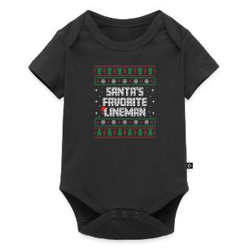 Line Fitter Electrician Overhead Line Electrician - Baby Premium short-sleeve bodysuit - black - Front