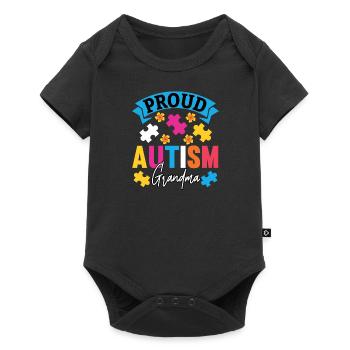Autism Mother Daughter Son Autistic Parent Child - Baby Premium short-sleeve bodysuit - black - Front