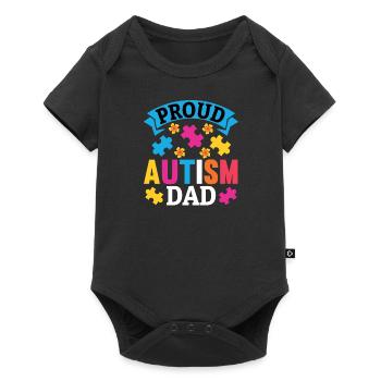 Autisme Mère Fille Fils Autistic Parents Enfant - Body à manches courtes Premium Bébé - noir - Devant