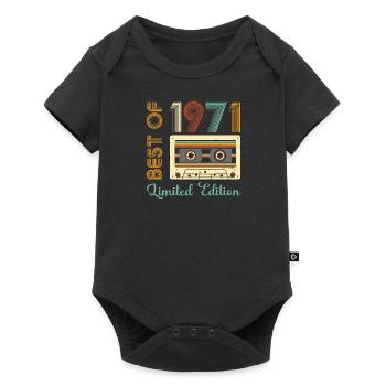 Anniversaire 1971 71 Vintage Rétro Vintage Cadeau - Body à manches courtes Premium Bébé - noir - Devant