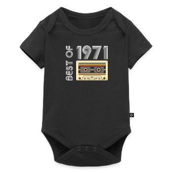 Anniversaire 1971 71 Vintage Rétro Vintage Cadeau - Body à manches courtes Premium Bébé - noir - Devant