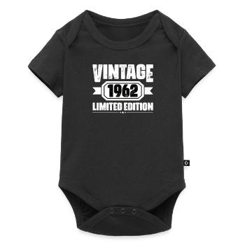 Né en 1962 Vintage Cadeau 58ème anniversaire - Body à manches courtes Premium Bébé - noir - Devant