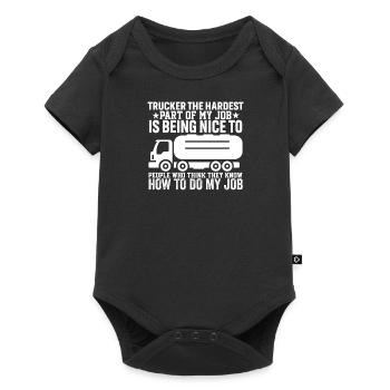 Truck Driver Truck Driver Diesel - Baby Premium short-sleeve bodysuit - black - Front