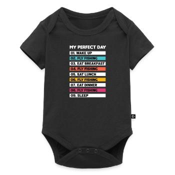 Fly Fishing Fishing Fishermen Sport fishermen Fly - Baby Premium short-sleeve bodysuit - black - Front