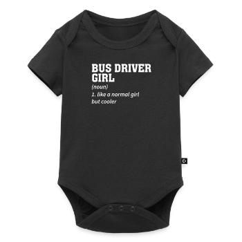 Busfahrerin Lustig Spruch Beruf Linienbus Geschenk - Baby Premium Kurzarmbody - Schwarz - Vorne