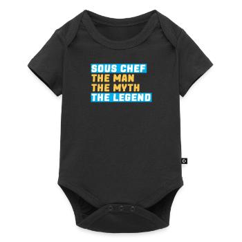 Chef Hat, Chef, Kitchen, Five stars, Gold, 5, - Baby Premium short-sleeve bodysuit - black - Front
