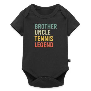 Fier frère de tennis du joueur de tennis frère - Body à manches courtes Premium Bébé - noir - Devant