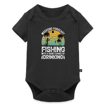 Thérapie Pêche Lac Carpe Pêcheur Pêcheur Appât - Body à manches courtes Premium Bébé - noir - Devant