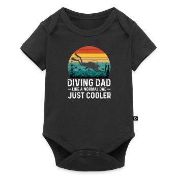Plongeur Papa Père Plongée sous-marine Fête des pères - Body à manches courtes Premium Bébé - noir - Devant