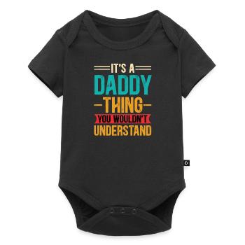 Welt bester Papa Vater Paare Paar Eltern Dad daddy - Baby Premium Kurzarmbody - Schwarz - Vorne