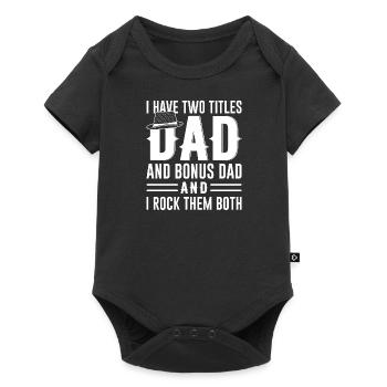 Stepfather Father Stepdad Papa Father's Day Gift - Baby Premium short-sleeve bodysuit - black - Front