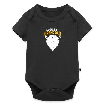 Die besten Opas haben die besten Bärte Großvater - Baby Premium Kurzarmbody - Schwarz - Vorne