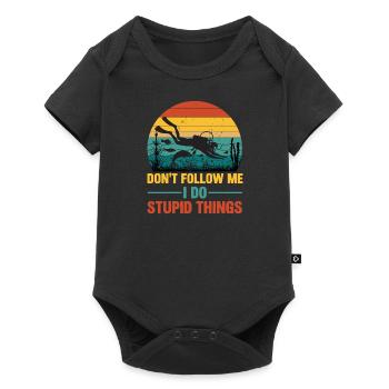 Plongée Rétro Dispositif de plongée Marine World Divers Plongée - Body à manches courtes Premium Bébé - noir - Devant