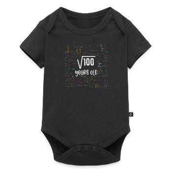 Square root of 100 math nerd 10th birthday - Baby Premium short-sleeve bodysuit - black - Front