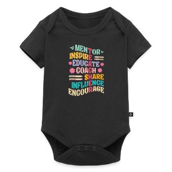 SUPER TEACHER POWER TEACHER POWER DICTONS MOTIF - Body à manches courtes Premium Bébé - noir - Devant
