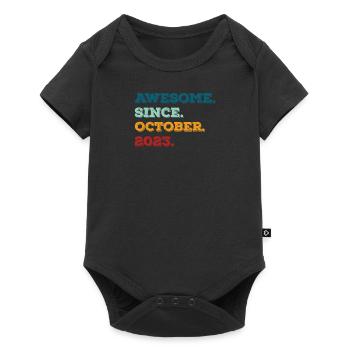 Octobre 2023 Vintage Cadeau d’anniversaire - Body à manches courtes Premium Bébé - noir - Devant