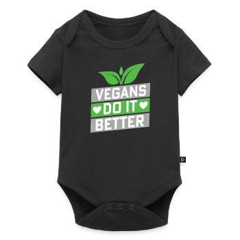 Militant des droits des animaux Végétalien Végétarien Amoureux des animaux Animal - Body à manches courtes Premium Bébé - noir - Devant
