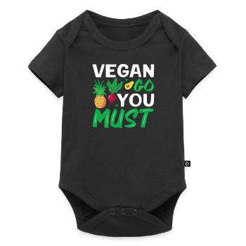 Militant des droits des animaux Végétalien Végétarien Amoureux des animaux Animal - Body à manches courtes Premium Bébé - noir - Devant