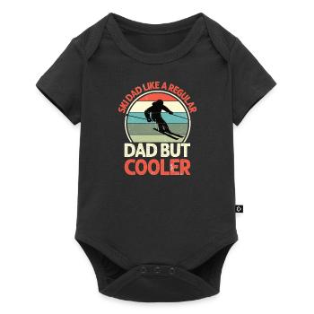 Ski Father Downhill Mountains Ski Sport Skis Skiing - Baby Premium short-sleeve bodysuit - black - Front