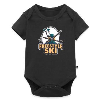 Ski Freestyle Ski Trick Station de ski - Body à manches courtes Premium Bébé - noir - Devant