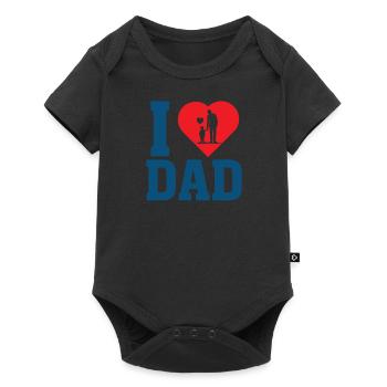 Welt bester Papa Vater Paare Paar Eltern Dad daddy - Baby Premium Kurzarmbody - Schwarz - Vorne