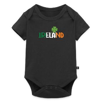 Ireland Flag Cloverleaf Vintage Irish Roots - Baby Premium short-sleeve bodysuit - black - Front