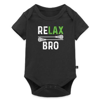 Lacrosse Players Play Lacrosse Relax Lacrosse - Baby Premium short-sleeve bodysuit - black - Front