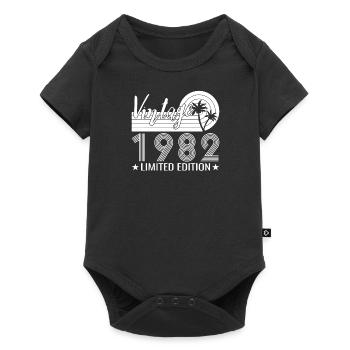 Jahrgang 1982 geboren Retro 1982 Geburtstag - Baby Premium Kurzarmbody - Schwarz - Vorne