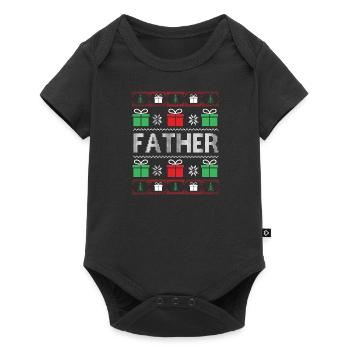 Cadeau Papa de Noël Look partenaire - Body à manches courtes Premium Bébé - noir - Devant