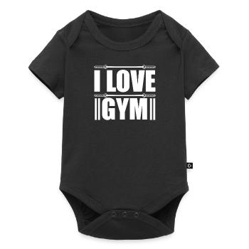 Fitness Muscle Squats Soulevé de terre Sport d’athlète - Body à manches courtes Premium Bébé - noir - Devant