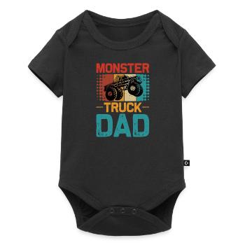 Monster Truck Monster Truck Papa Father Gift - Baby Premium short-sleeve bodysuit - black - Front