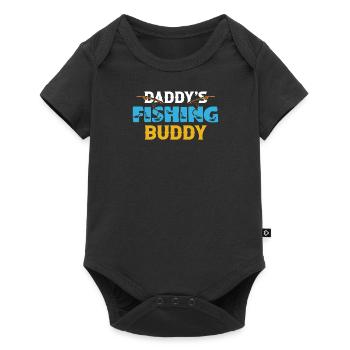 Pêche Père Fils Rétro Vintage Cadeau Fête des Pères - Body à manches courtes Premium Bébé - noir - Devant